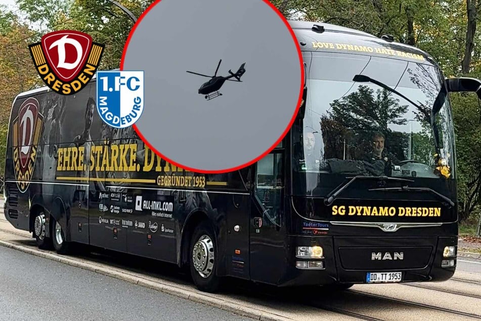 Dynamo gegen Magdeburg live: Die Mannschaften sind da, Hubschrauber kreist über dem Stadion