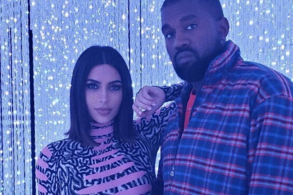 Kim Kardashian and Kanye West pose together while visiting a museum in Japan back in 2019.