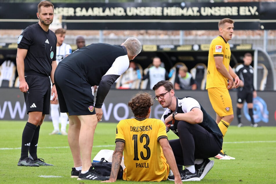 Julian Pauli musste in Elversberg angeschlagen vom Feld.