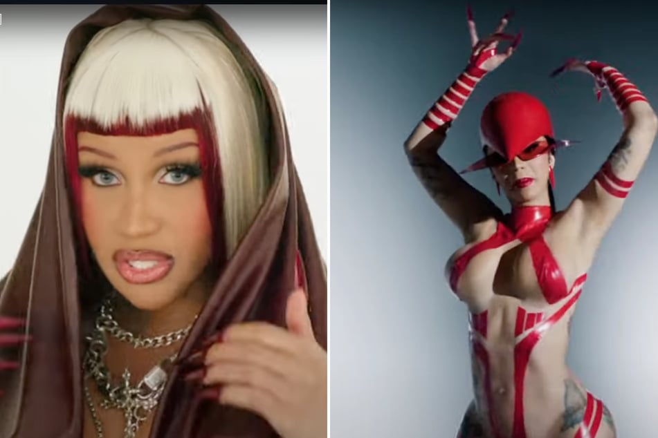 Cardi B rocks a total of five bold looks in her music video for Enough (Miami).