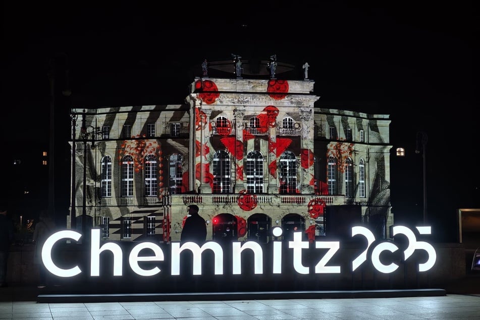 Die Oper ist beim dritten "Light our Vision"-Festival die Leinwand des Künstlers Ari Dykier aus Polen.