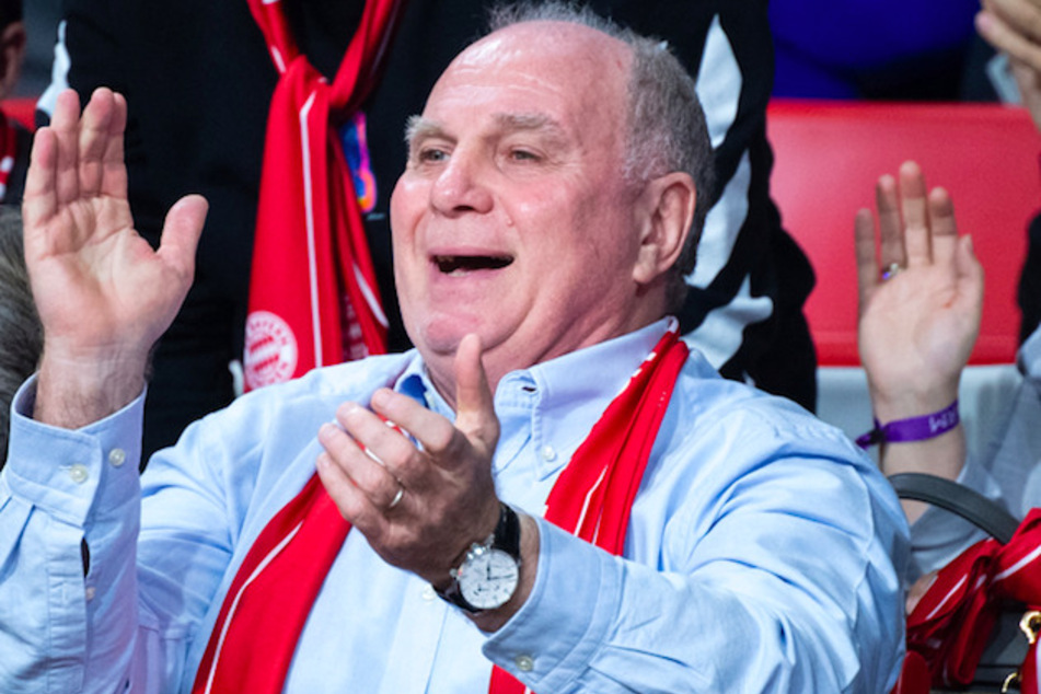 Uli Hoeneß (69) bei einem Basketball-Spiel des FC Bayern im Jahr 2019.