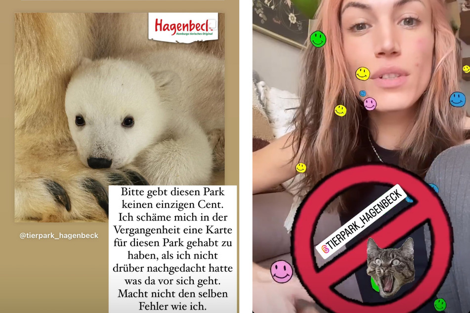 Auf Instagram macht Tessa Bergmeier (33) ihrem Ärger Luft. Sie ruft alle dazu auf, den Hamburger Zoo nicht mehr zu unterstützen.