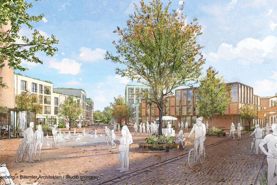 Grüner Boulevard: So soll die Ortsmitte von Ottendorf-Okrilla eines Tages mal aussehen.