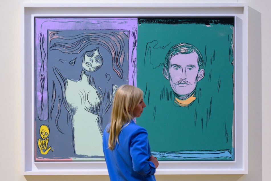 "Madonna und Selbstporträt mit Knochenarm" von Andy Warhol war eines von 140 Exponaten in der viel beachteten Schau rund um Edvard Munch (1863-1944) in den Kunstsammlungen.