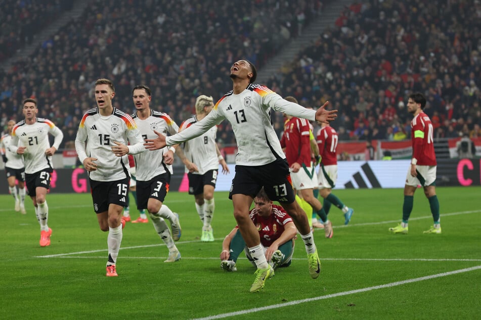 Felix Nmecha erzielte den einzigen DFB-Treffer des Tages in Budapest.