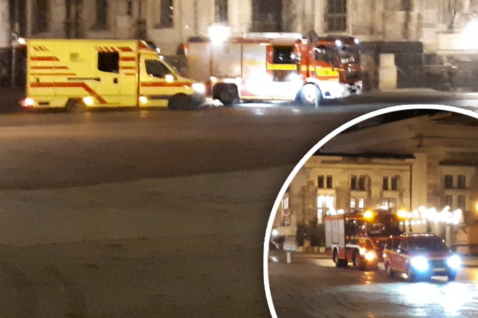 Dresden: Alarm am Theaterplatz: Dresdner Feuerwehr eilt zu Semperoper