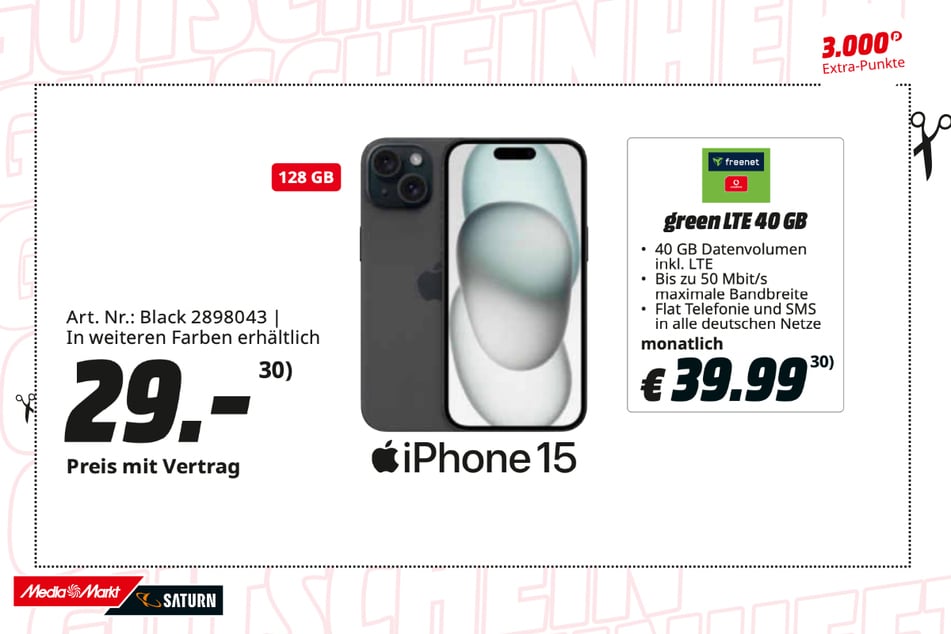 Apple iPhone 15 5G für 29 Euro.