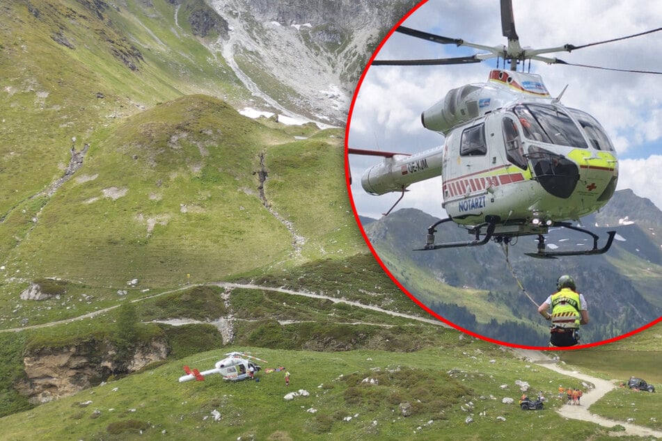 Steinschlag stoppt Gipfeltour: Zwei Hubschrauber retten deutsche Wanderinnen