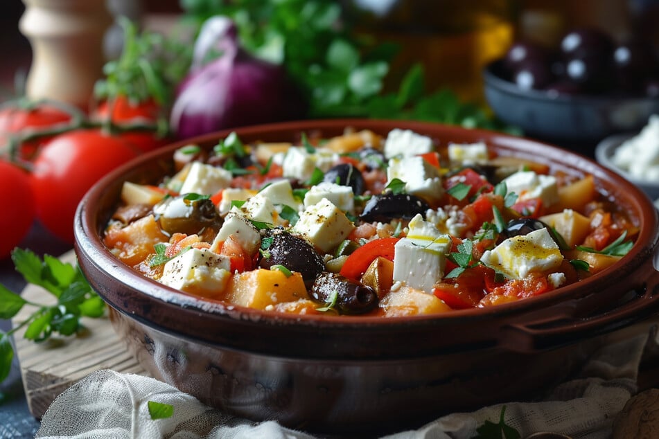 Rezept des Tages: Ofengemüse mit Feta und Oliven