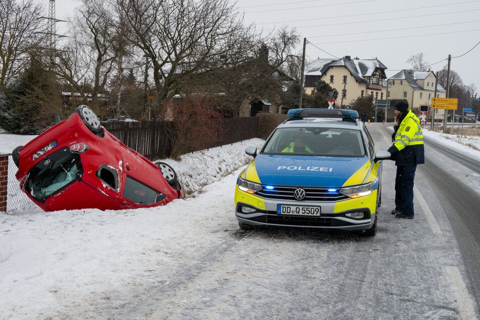 Nicht nur in Geithain kam es zu Glätteunfällen.