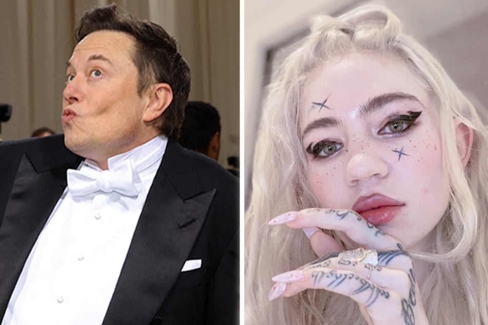 Elon Musk (l) voiced his opinions about one of Grimes' desired body modifications.