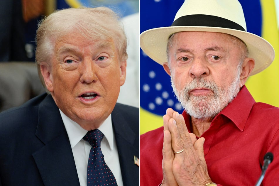 Brazilian sources say President Luiz Inacio Lula da Silva (r.) is eyeing a meeting with US President Donald Trump this week.