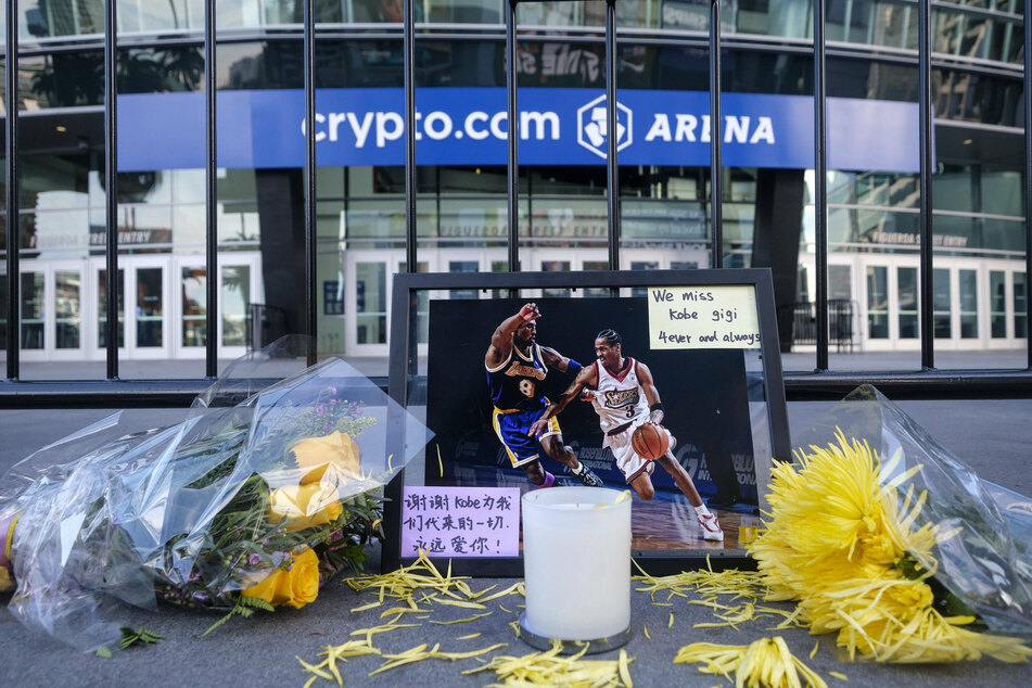 Fans also dropped off tributes at the Crypto.com Arena, home of the LA Lakers.