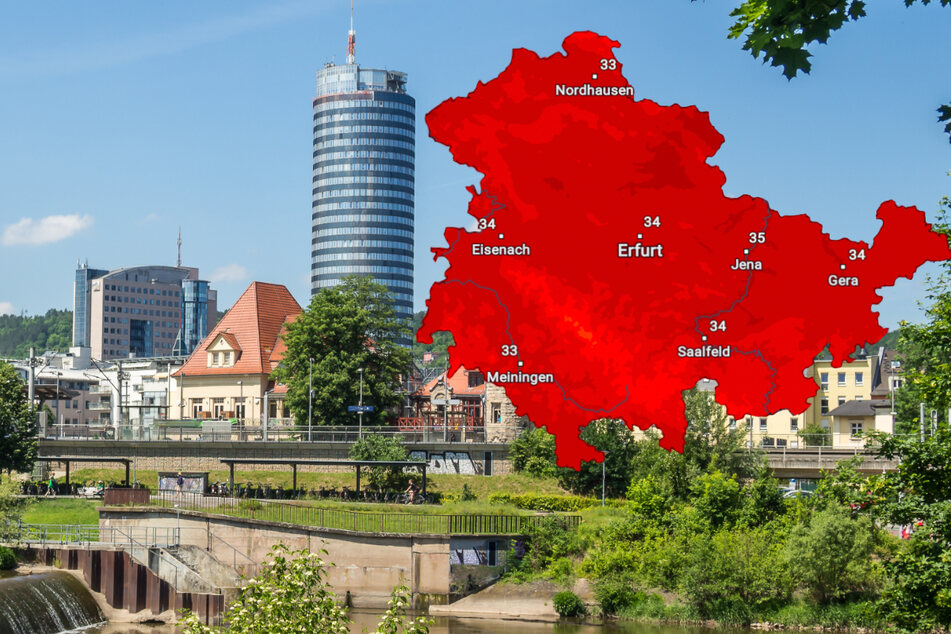 Wegen Hitze in Thüringen: Deutscher Wetterdienst mit Warnung an Bevölkerung