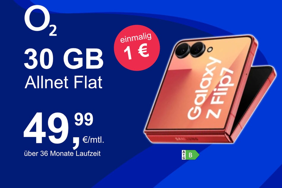 Das Samsung Galaxy Z Flip7 im o2 Mobile M für einmalig 1 Euro.