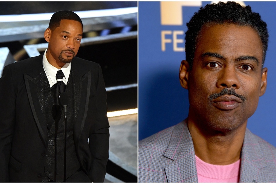 Chris Rock (r) spoke out more on the Will Smith slap during his standup routine with Dave Chappelle this week.