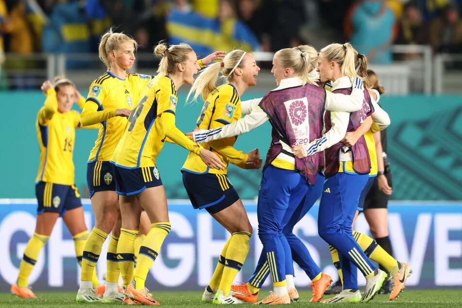 Nach dem Abpfiff feierten die Schwedinnen ihren erneut sehr hart erkämpften Triumph.