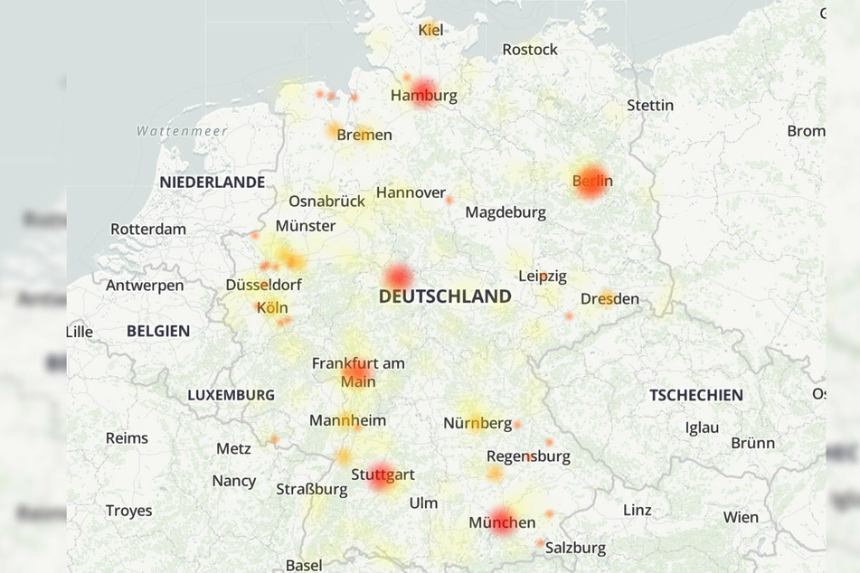 Bei dem Internet-Anbieter Vodafone wurden bundesweite Störungen gemeldet.
