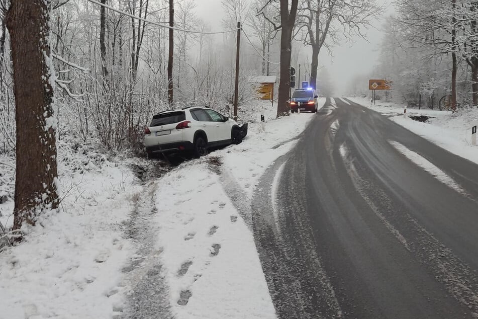 In Elbingerode war ein Auto von der Straße abgekommen.