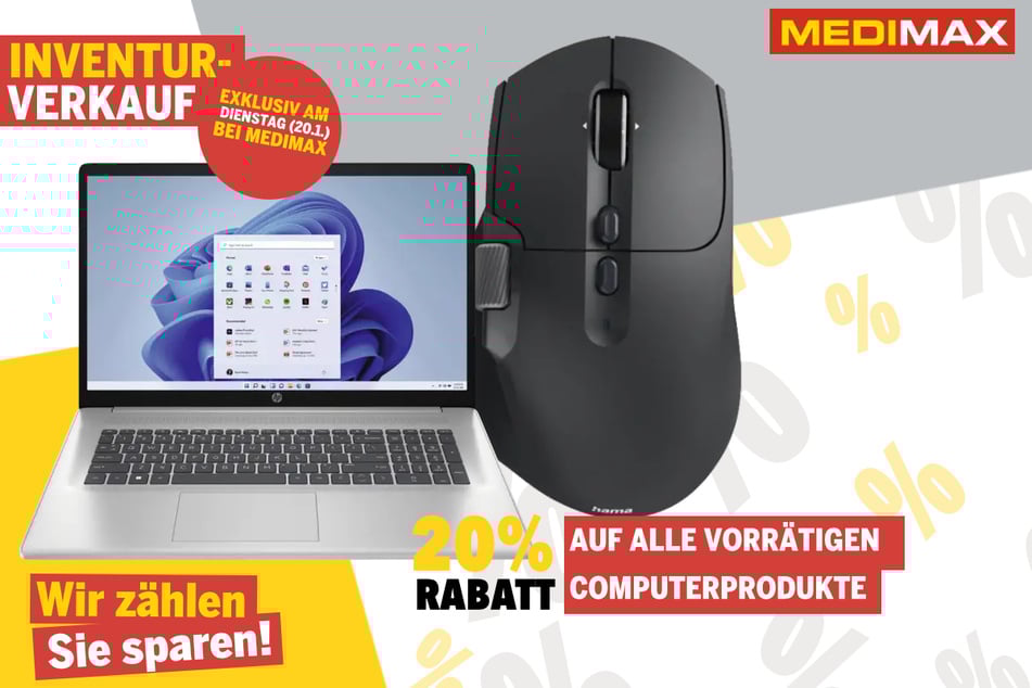 20 Prozent Nachlass auf alle Produkte aus dem Bereich Computer und Gaming.