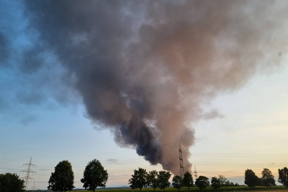 Die Brandwolke wurde bis nach Hohenlohische geweht.