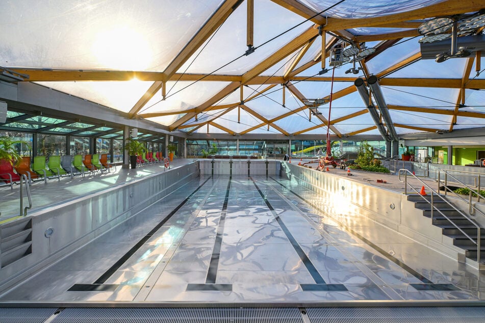 Das Schwimmer-Becken ist fast komplett leergelaufen.