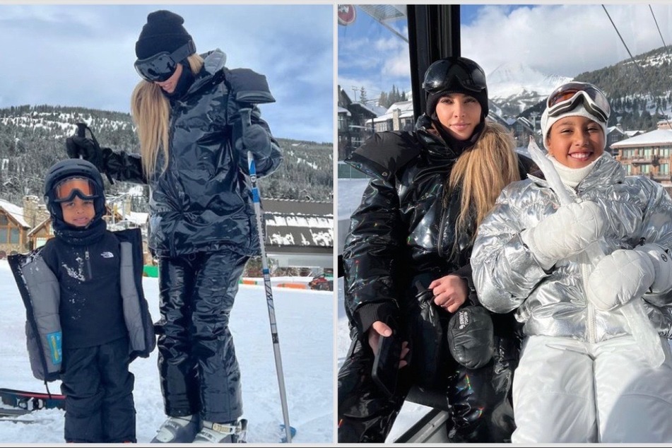 Kim Kardashian shares pics from Ski trip with four kids