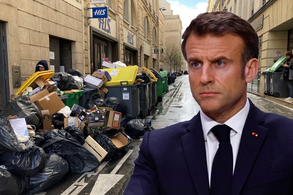 Die Müllentsorger befinden sich im Streik: Die geplante Rentenreform der Regierung von Emmanuel Macron (45) soll das Renteneintrittsalter von 62 auf 64 Jahre anheben.