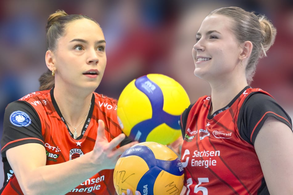 Lorena Lorber Fijok (23, l.) und Marta Levinska (24, r.) verlassen den DSC nach zwei Jahren. Das Team verliert damit sein Herzstück im Angriff.