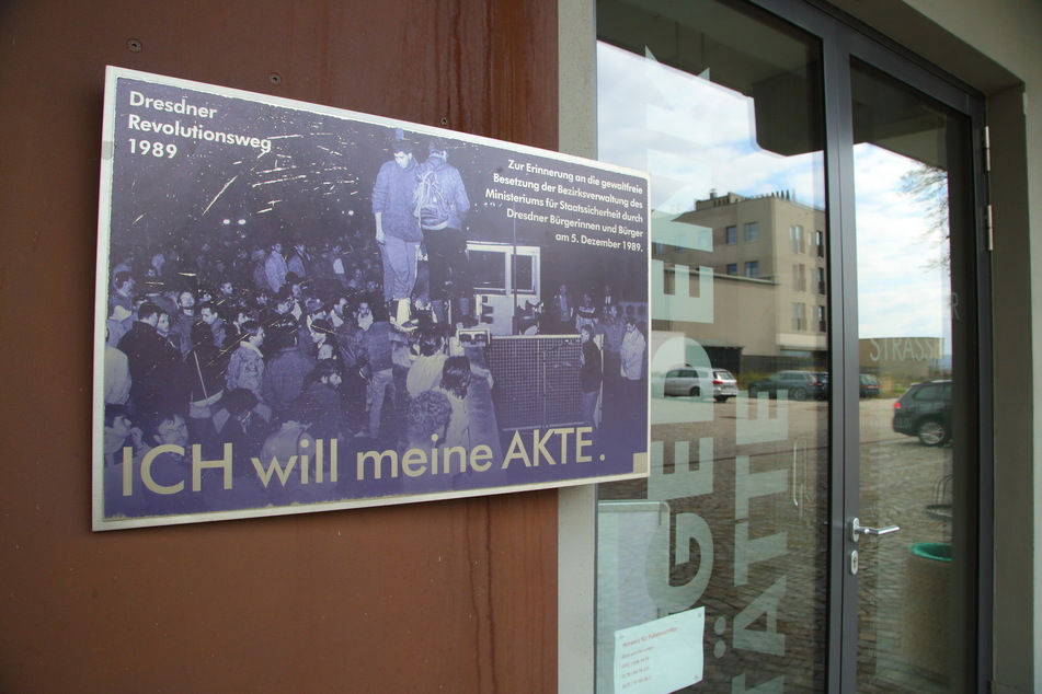 "Ich will meine Akte": In Dresden erinnert der "Revolutionsweg" an die Ereignisse im Jahr 1989.
