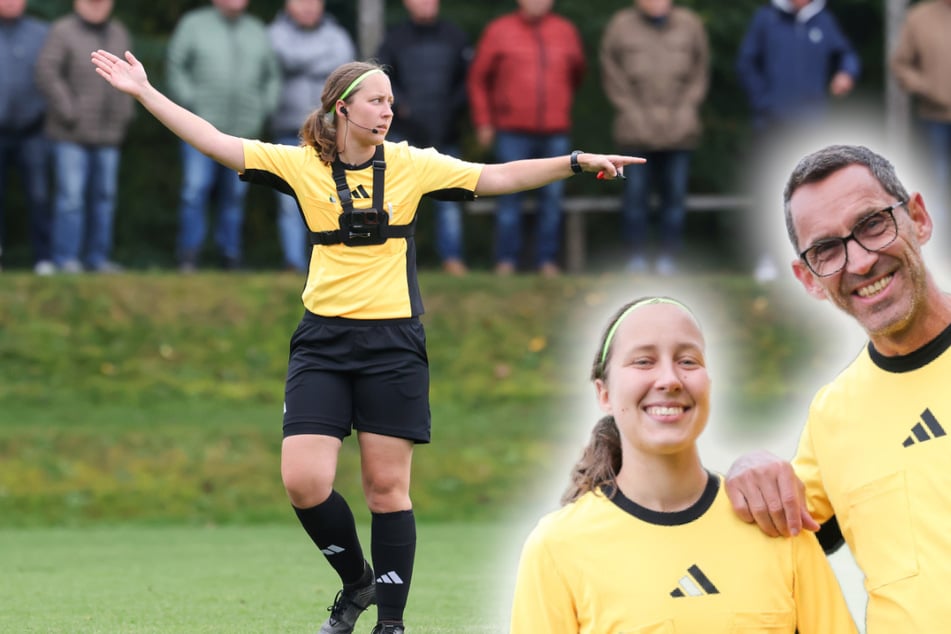 Außergewöhnliches Schiri-Duo: Tochter und Vater pfeifen gemeinsam