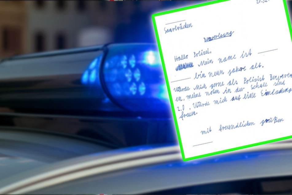 "Meine Noten sind 2.0": Grundschüler bewirbt sich mit diesem Zettel bei der Polizei!