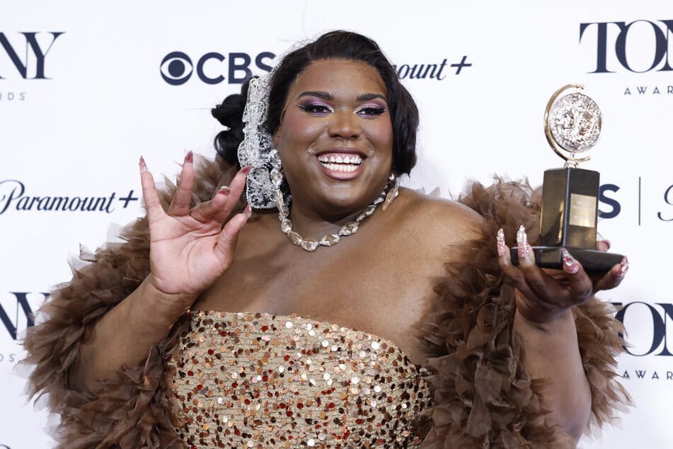 Qween Jean poses in the press room with the Best Costume Design of a Musical award for Cats: The Jellicle Ball during the 79th Annual Tony Awards on June 7, 2026.