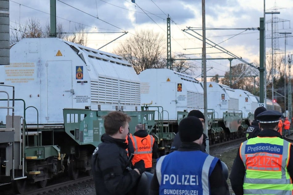 Der Zug mit Castorbehältern kam Ende 2024 in Philippsburg an.