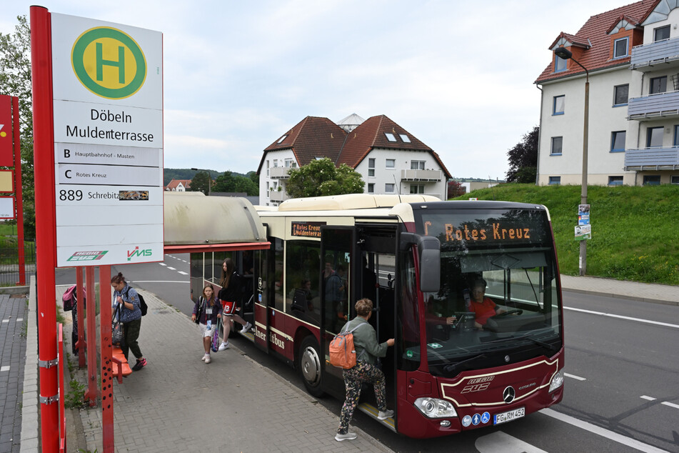 Mit einem dieser Busse fuhr Valeriia immer zur Schule. Doch am Montag stieg sie nicht ein.