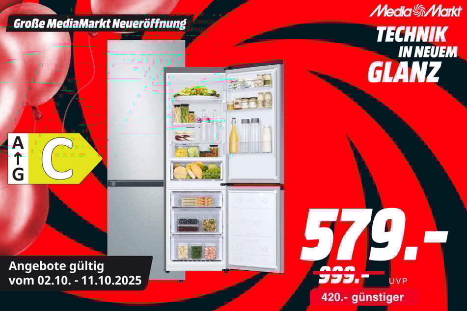 Samsung-Kühlgefrierkombination RL34C600CSA/EG
für 579 statt 999 Euro.