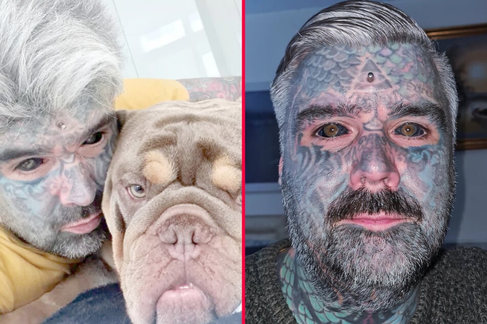 The King Of Ink Land Body Art The Extreme-Ite has covered his body in so many tattoos that he says some adults get scared when they look at him.