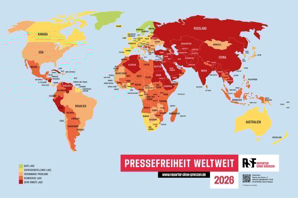 "Nur noch einer von 100 Menschen weltweit kann sich durch eine vielfältige, gesunde Medienlandschaft informieren. Auch wenn wir den Niedergang der Pressefreiheit seit einem Vierteljahrhundert dokumentieren, bleibt dieser Befund dramatisch", erklärt Christian Mihr (50).