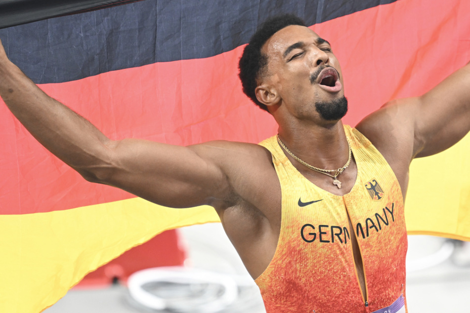 Leo Neugebauer gewann im Zehnkampf in Paris die Silbermedaille.