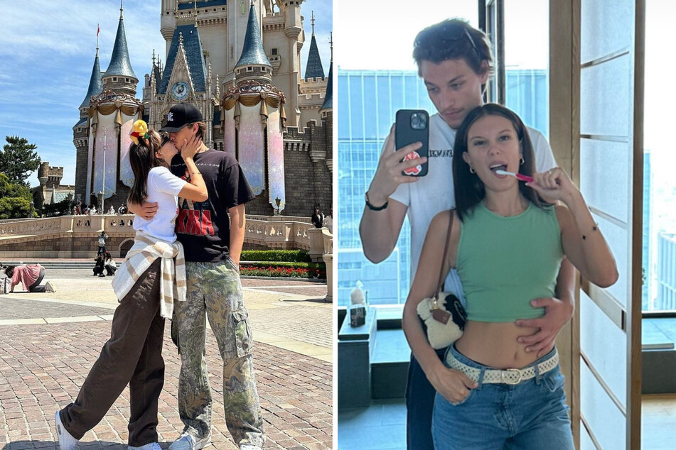 Millie Bobby Brown packs on PDA with fiancé Jake Bongiovi in new photos