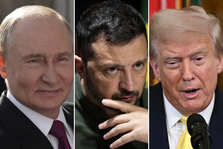 Volodymyr Zelensky (c.) warned that "decisions without Ukraine" would not bring peace after Donald Trump (r.) announced plans to meet with Vladimir Putin.