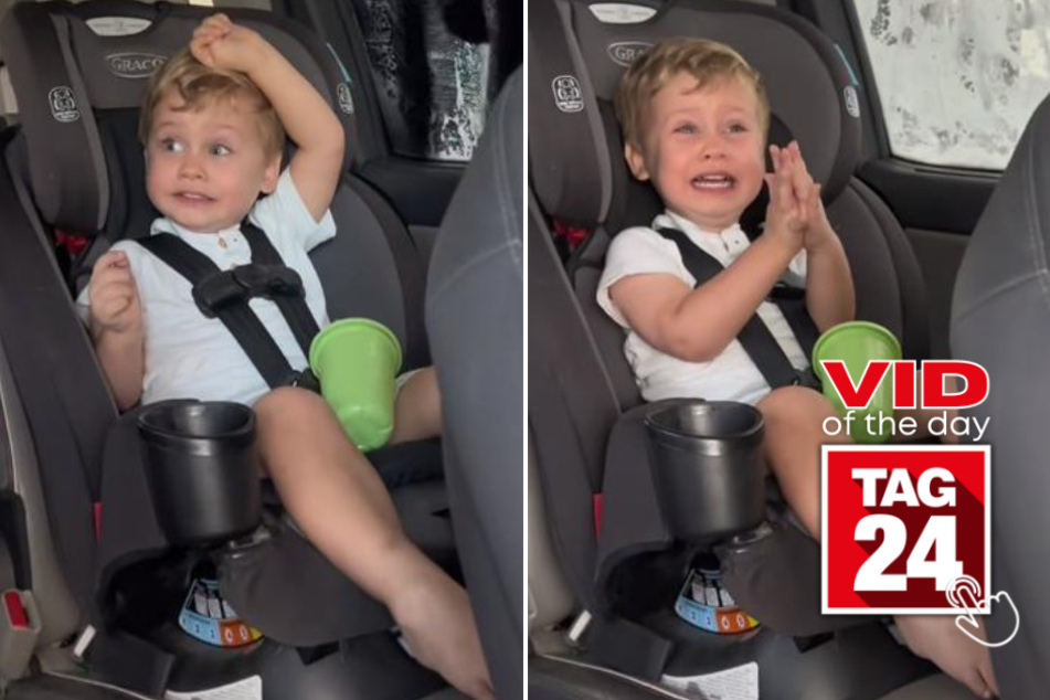 viral videos: Viral Video of the Day for May 30, 2023: Hilarious toddler faces car wash fears