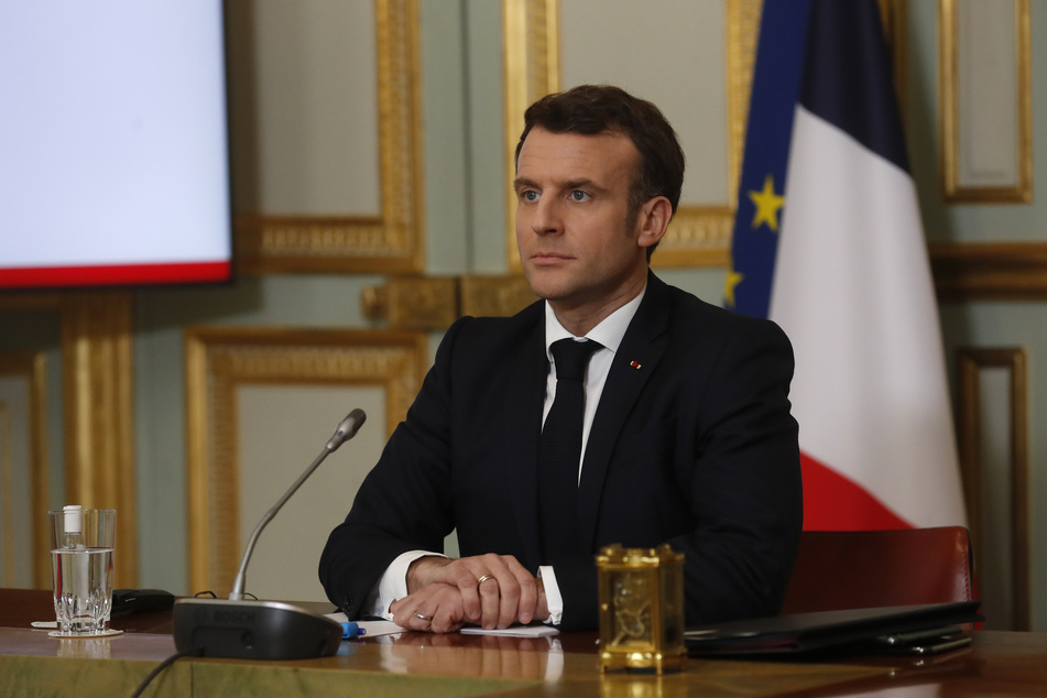 Emmanuel Macron (43), Präsident von Frankreich, beim virtuellen G7-Gipfel im Februar dieses Jahres.