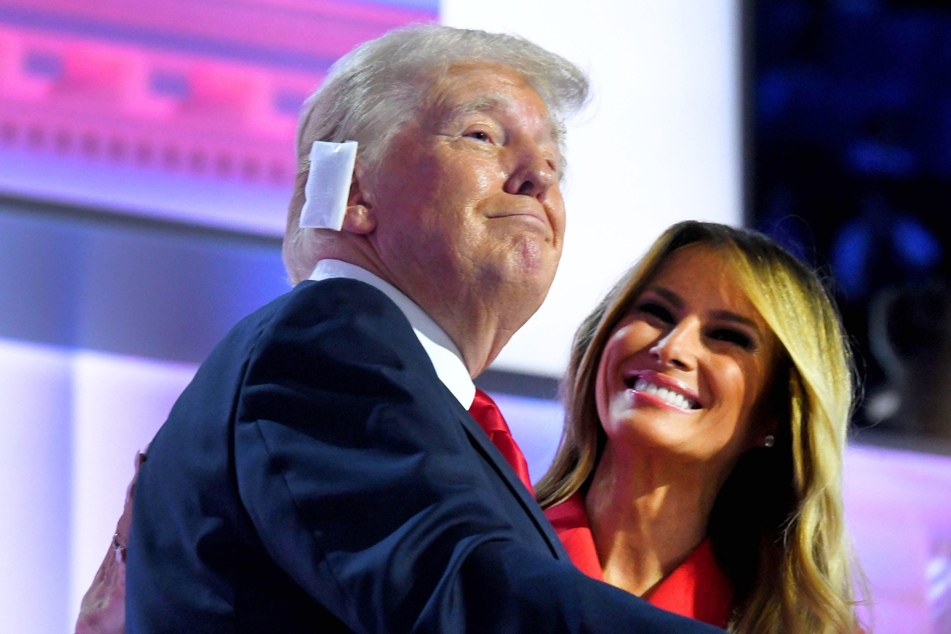 In a recent interview, Republican presidential candidate Donald Trump (l.) recently opened up about his wife Melania Trump's (r.) reaction after he was nearly assassinated.