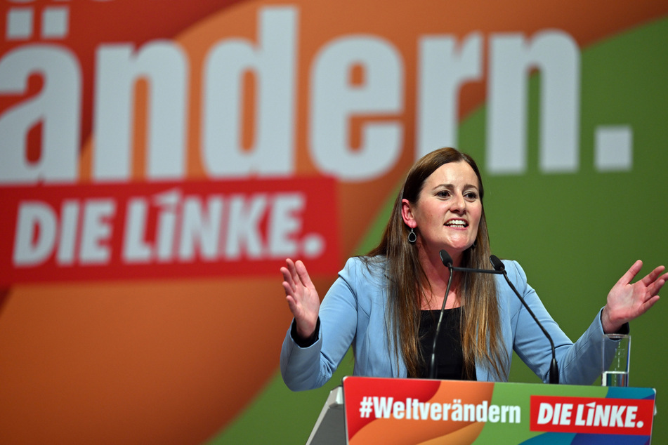 Linke-Vorsitzende Janine Wissler (41) plädierte für einen Einsatz ihrer Partei für ärmere Menschen und eine konsequente Klimawende mit sozialer Absicherung.