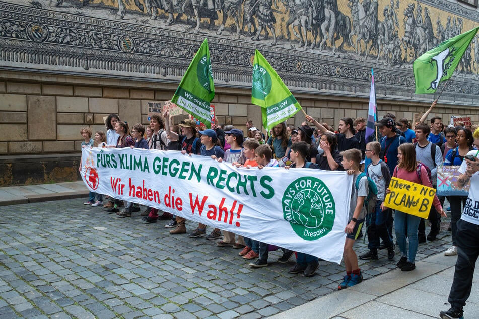 Viele Schulkinder nahmen am Klimastreik teil.