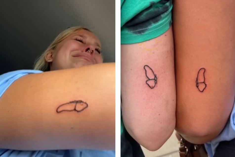 Für die Frauen zeigten ihre Freundschafts-Tattoos "zwei schlaffe Penisse".