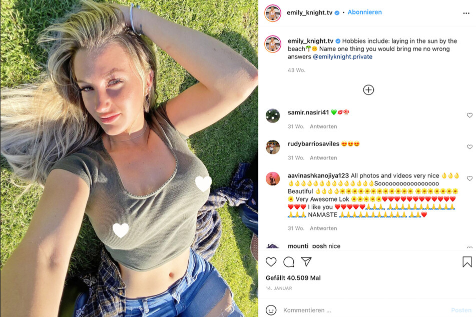 Emily Knight (25) hat mehr als 3,6 Millionen Follower auf Instagram.