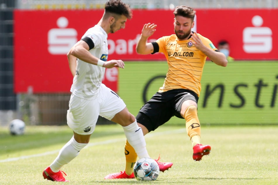Dynamo um Niklas Kreuzer kommt offensiv noch nicht entscheidend durch.